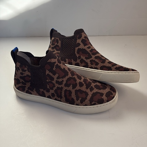 Rothy’s leopard animal print hi top sneaker chelsea boot wild cat slip on - Picture 16 of 16